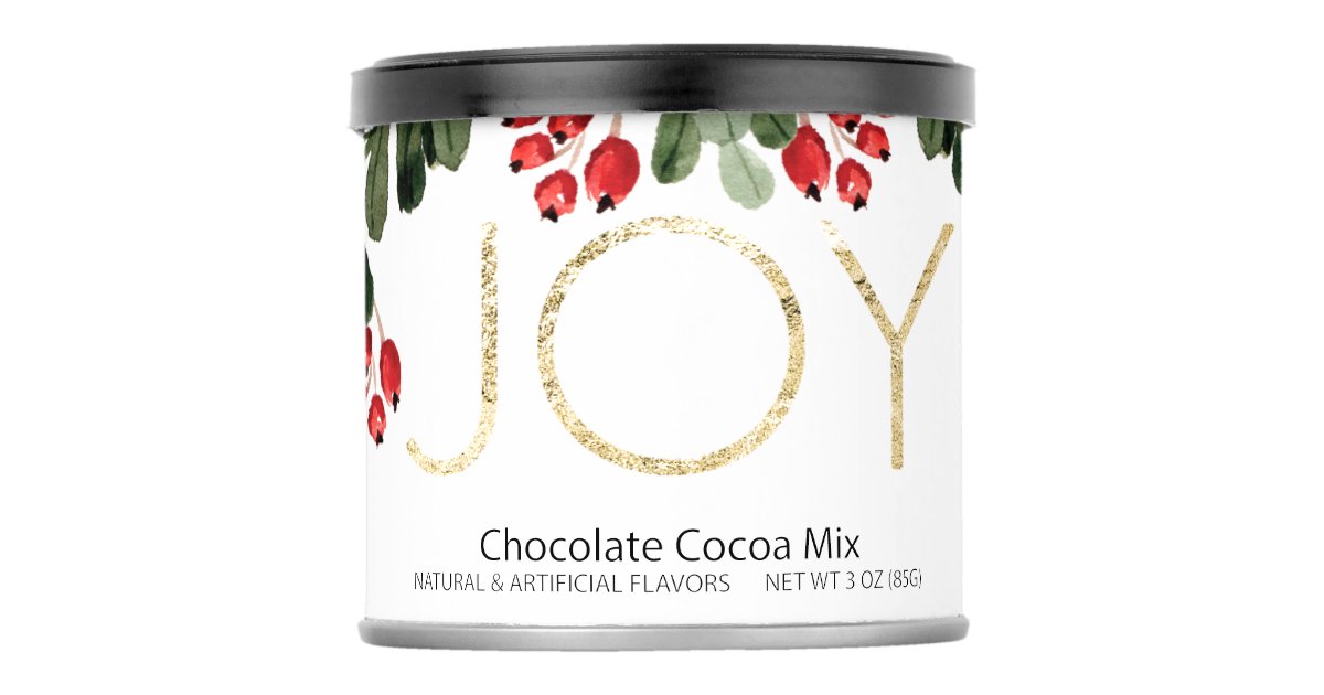 Joyful Boughs of Holly Hot Chocolate Drink Mix | Zazzle