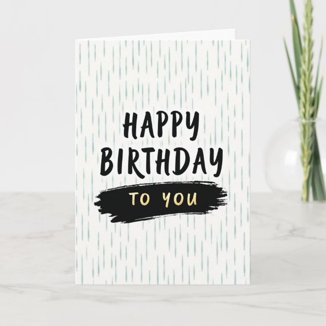 Joyful Brush Script Birthday Card (Front)
