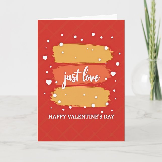 Joyful Brushstroke Valentines Card (Front)
