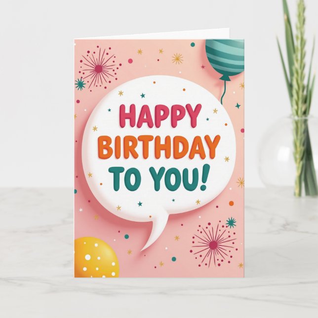 Joyful Bubble Message Card (Front)