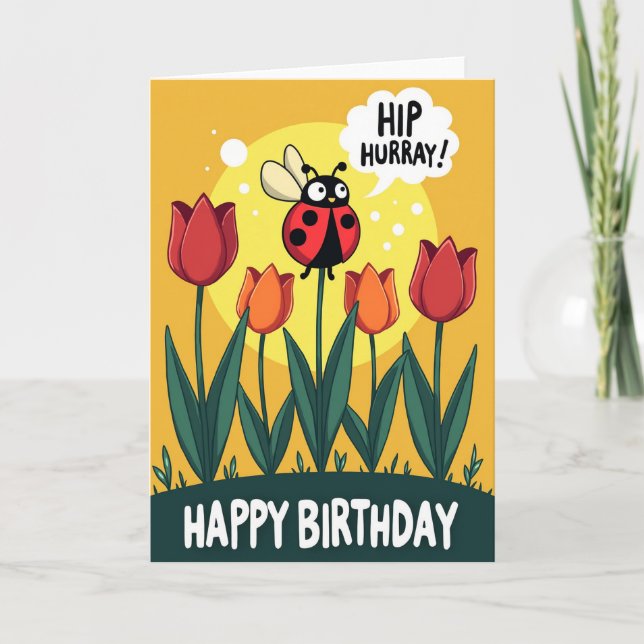Joyful Bug Garden Card (Front)