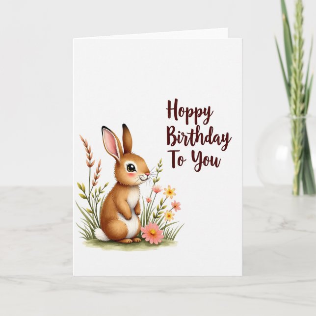 Joyful Bunny Art Card (Front)