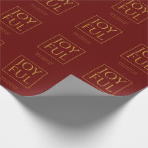 Joyful Burgundy Gold Name Merry Christmas