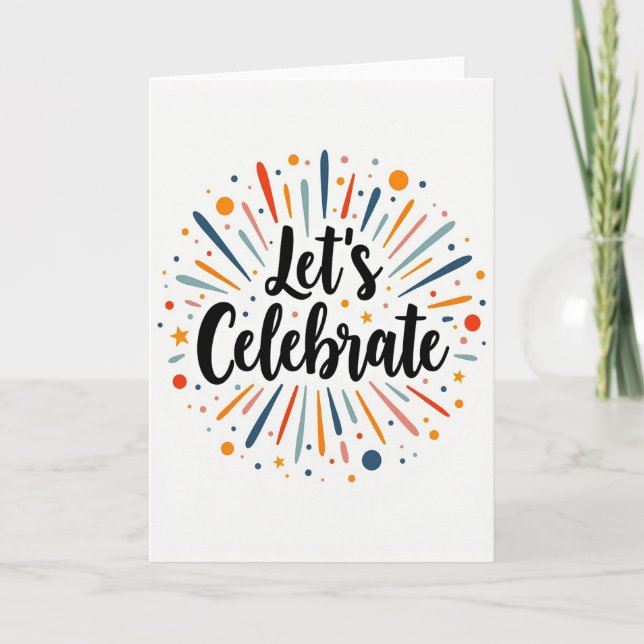 Joyful Bursting Confetti Card (Front)