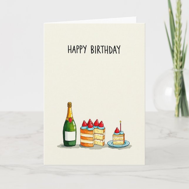 Joyful Cake Celebration Card (Front)