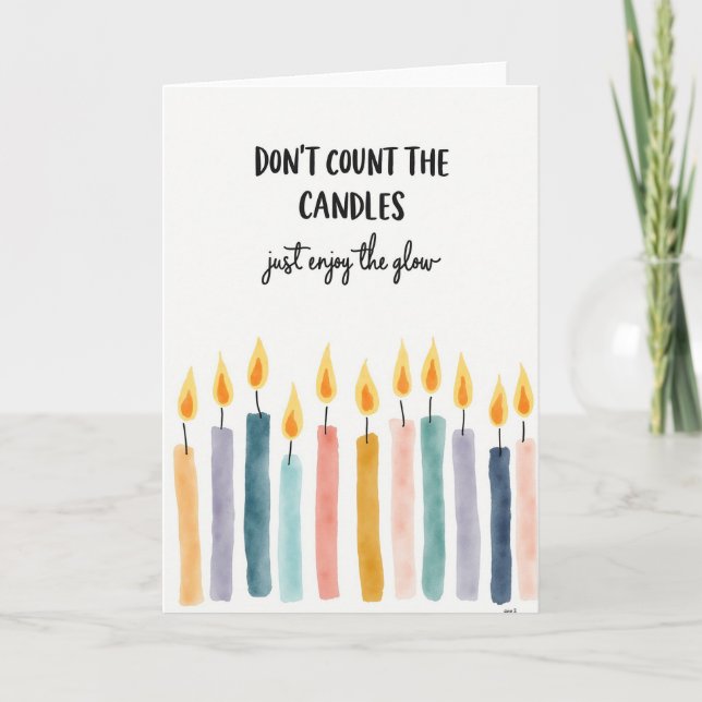 Joyful Candle Glow Card (Front)