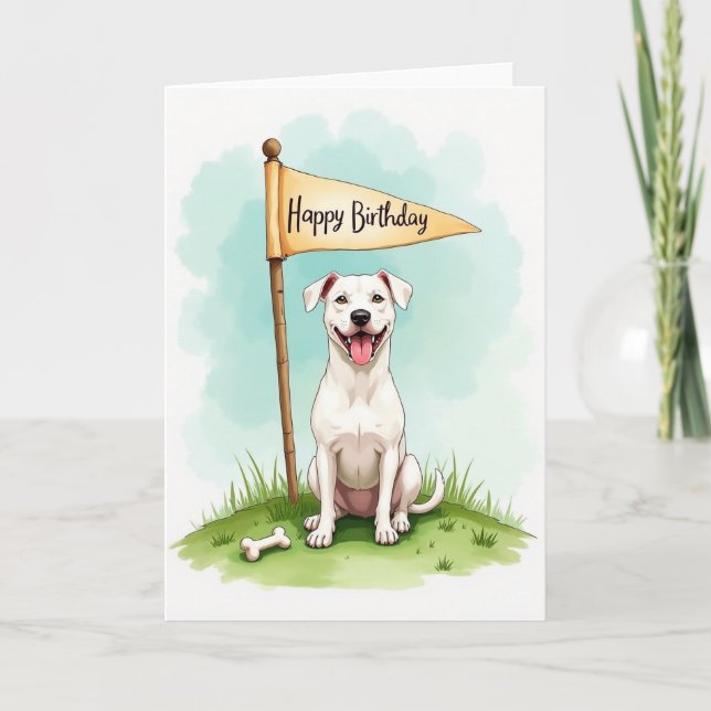 Joyful Canine Birthday Card (Front)