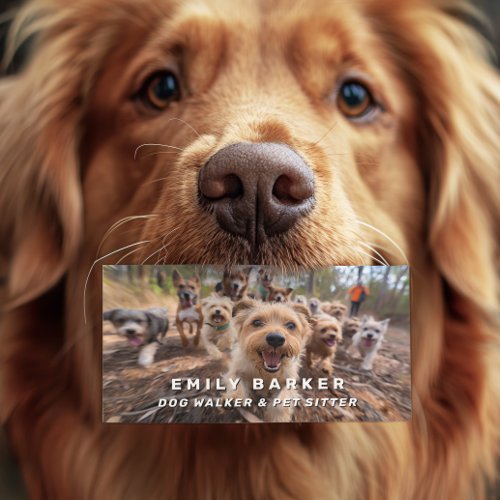 Joyful Canine Parade Professional Dog Walker Business Card