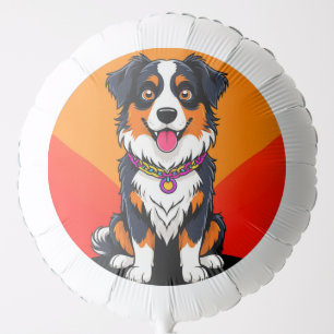 Joyful Cartoon Dog Illustration Balloon
