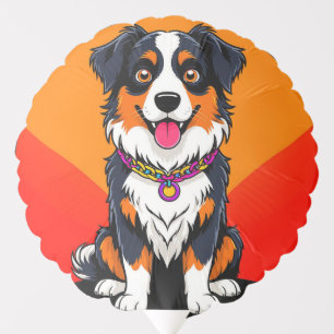 Joyful Cartoon Dog Illustration Balloon