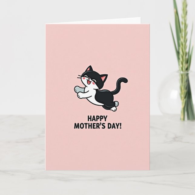 Joyful Cat Mothers Day Card (Front)