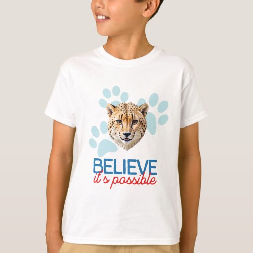 Joyful Cheetah minimalist style art T_Shirt