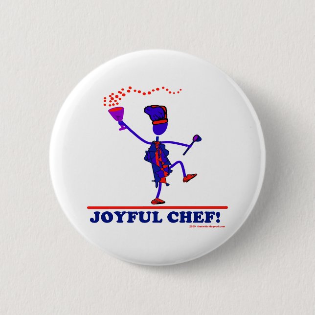 Joyful Chef Pinback Button (Front)