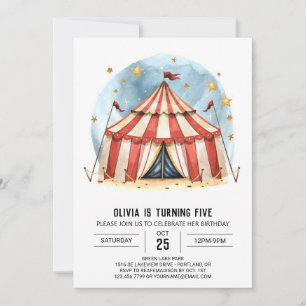 Joyful Children's Festival Circus Birthday Invitation