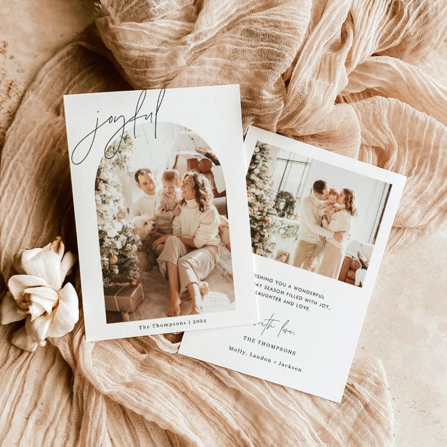 Joyful Christmas Card | Modern Holiday Photo Card (Creator Uploaded)