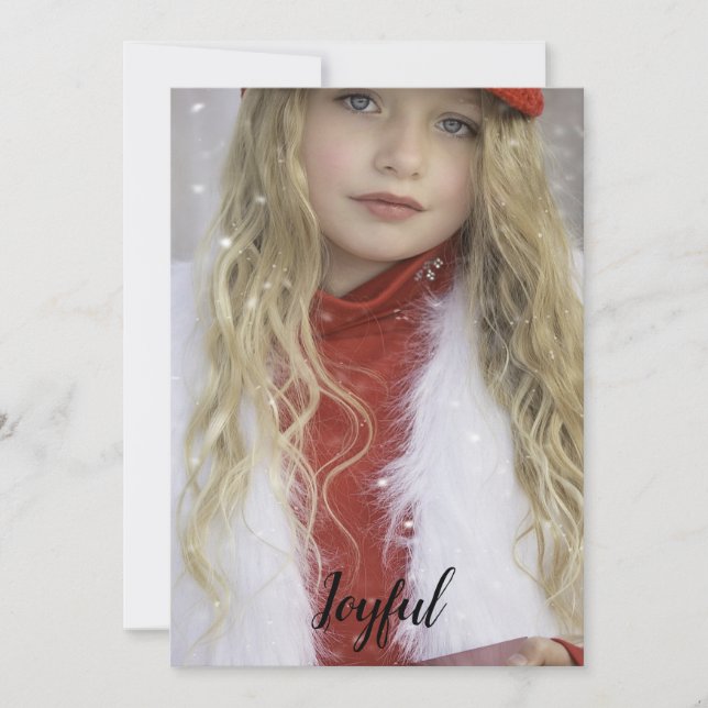 Joyful Christmas Holiday Card (Front)