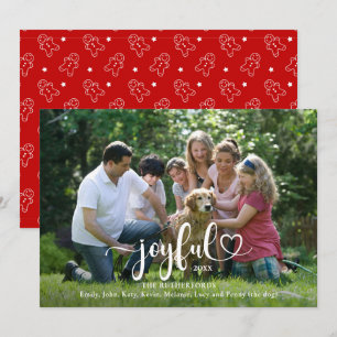 Joyful Christmas Holiday Photo Card