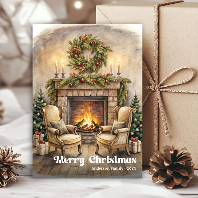 Joyful Christmas interior card vintage holiday tag (Joyful Christmas interior card vintage holiday tag

)