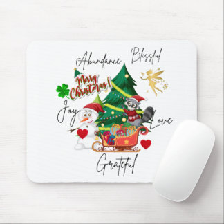 Joyful Christmas Mouse Pad | Holiday Desk Gift