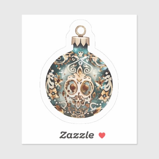 Joyful Christmas Ornament: Beautifully Crafted Sticker (Sheet)