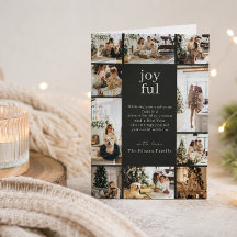 Joyful Christmas Personalized 10 Photo Collage