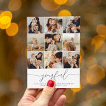 Joyful Christmas Photo Collage & Year Highlights Holiday Card<br><div class="desc">Send Christmas wishes to your family and friends while showcasing some of your favorite moments from this year. Modern minimalist "joyful" Christmas holiday photo collage cards - a simple, peaceful design that reflects on all there is to be grateful for this holiday season. This beautiful design features a collage of...</div>