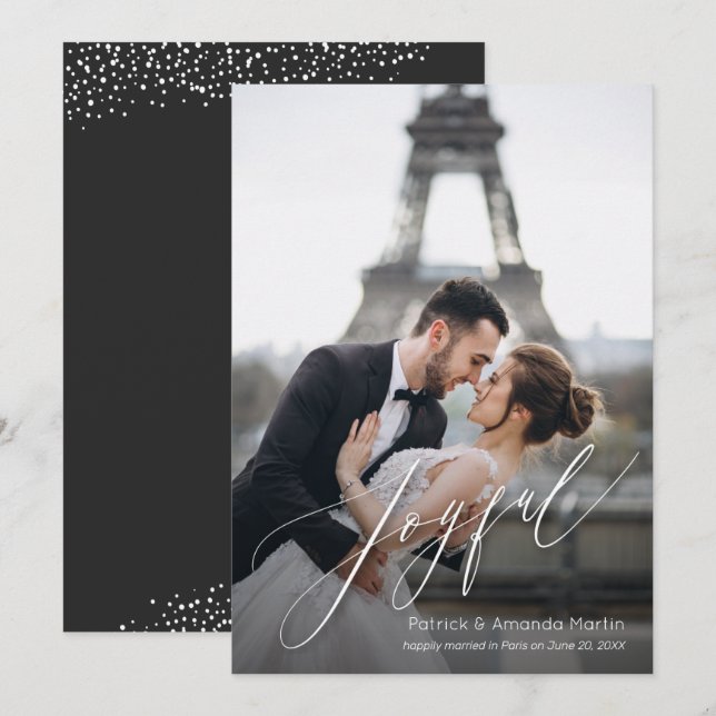 Joyful Christmas Photo Holiday Card (Front/Back)