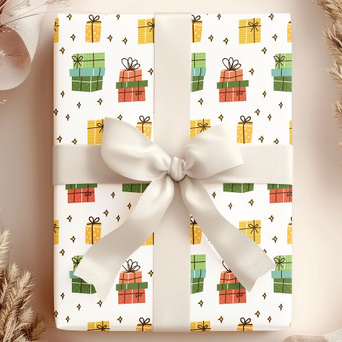 Joyful Christmas Presents Wrapping Paper