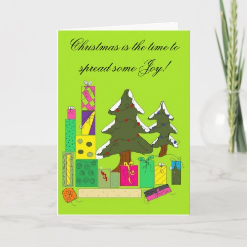 Joyful Christmas Scene Holiday Card
