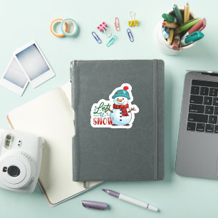 Joyful Christmas Snowman Sticker
