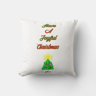 Joyful Christmas Square Throw Pillow