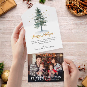 Joyful Christmas Tree Holiday Keepsake Photo Card