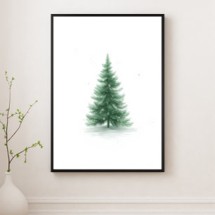 Joyful Christmas Tree Wall Art Poster