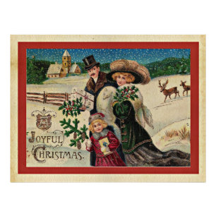 Joyful Christmas, vintage holiday celebration  Photo Print
