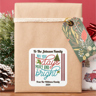 Joyful Christmas With Decorations! Square Sticker