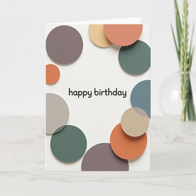 Joyful Circles Birthday Card (Front)