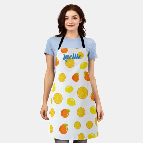 Joyful Citrus Lemons  Oranges Apron