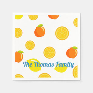 Joyful Citrus: Lemons & Oranges Napkins