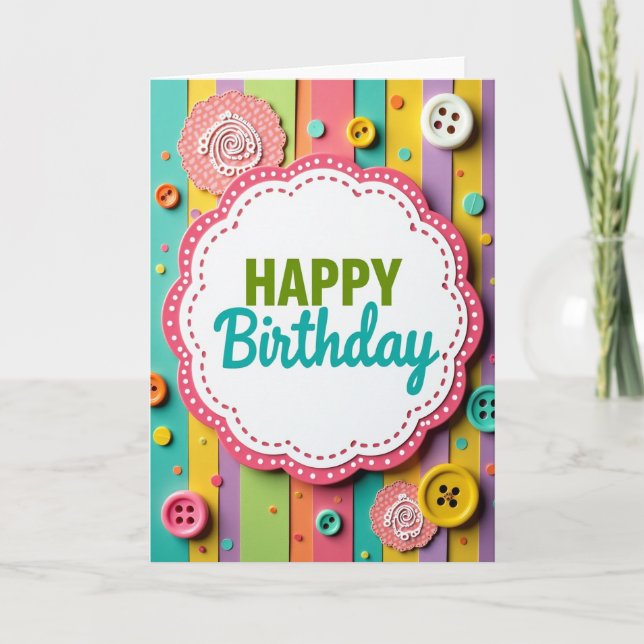 Joyful Cloud Birthday Card (Front)