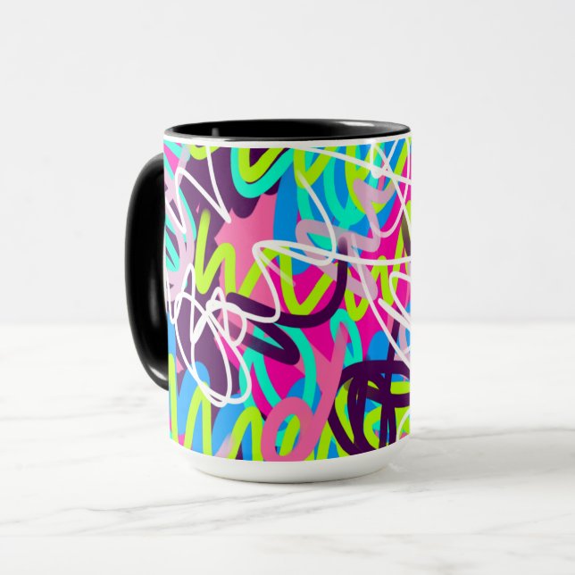 Joyful Colors Modern Abstract  Mug (Front Left)