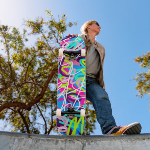 Joyful Colors Modern Abstract Skateboard