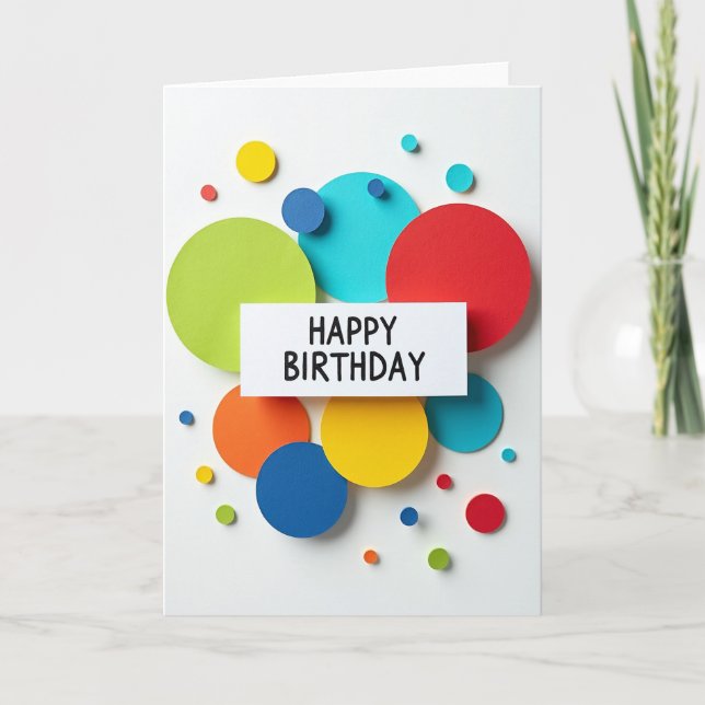 Joyful Concentric Birthday Card (Front)