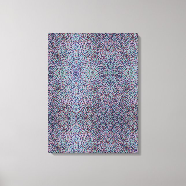 Joyful Confetti Mosaic Stretched Canvas Print (Front)