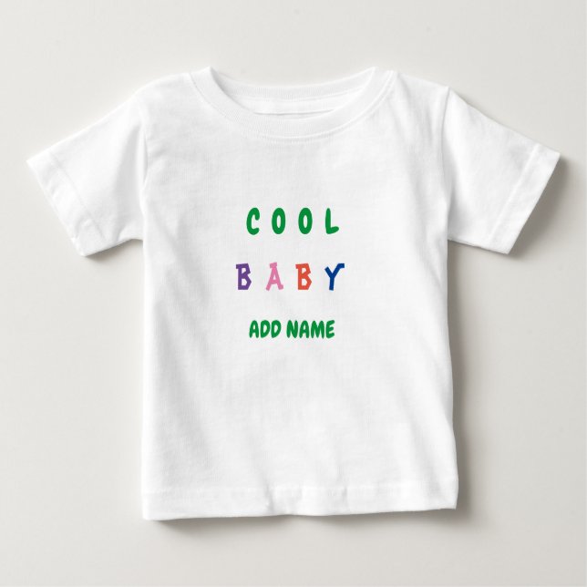 Joyful Cool Funny New Infant Personalized Text Baby T-Shirt (Front)