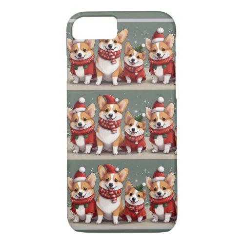 Joyful Corgi Christmas iPhone 87 Case