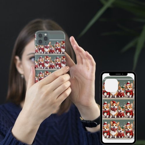 Joyful Corgi Christmas iPhone 15 Case