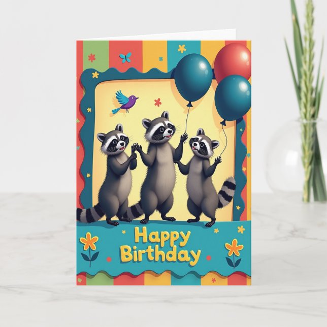 Joyful Creatures Birthday Card (Front)
