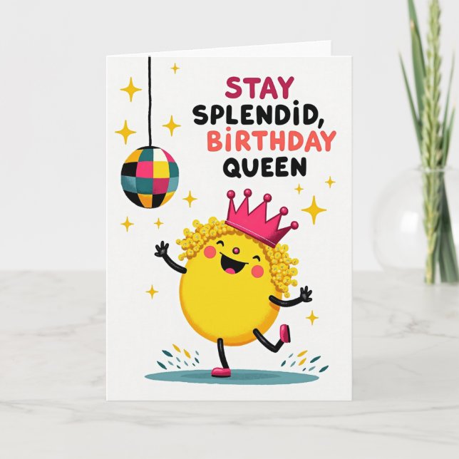 Joyful Crown Birthday Card (Front)