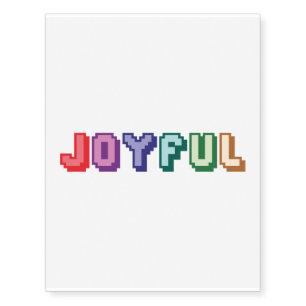 Joyful Cute Christmas Holiday Season Gift Temporary Tattoos