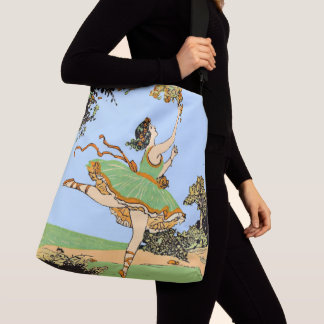 joyful dancer print crossbody bag